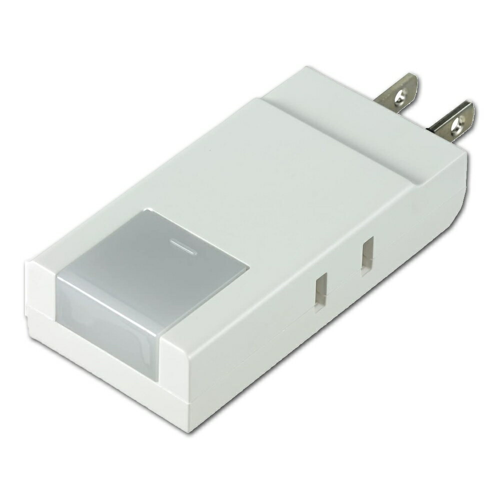 ELPA コンパクトタップ 2個口 LEDライト付 ホワイト フリープラグ A-CT002LEDW 電源タップ OAタップ コンセントタップ メール便送料無料