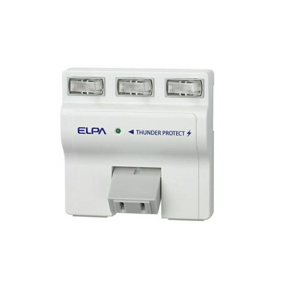 ELPA スイングタップ 雷ガード 個別スイッチ 3個口 ホワイト フリープラグ A-S500BW 電源タップ OAタップ コンセントタップ 送料無料