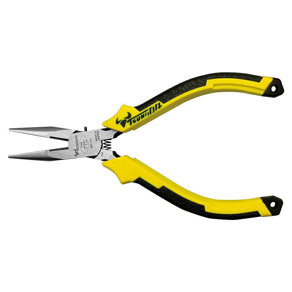 ツノダ ラジオペンチ 115mm 成型グリップ DIY 工具 ツール MR-115DG 【メール便送料無料】