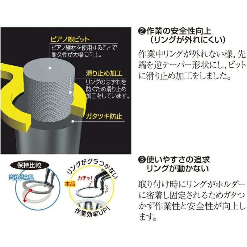 ツノダ スナップリングプライヤー軸用曲 バネ付 175mm DIY 工具 ツール SEB-175P ...
