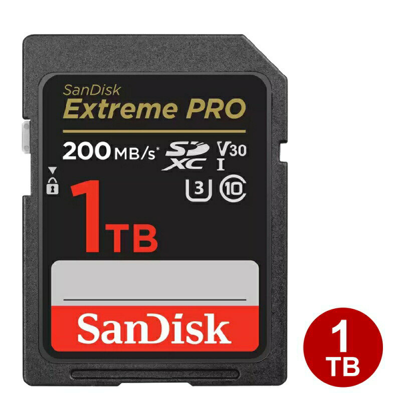 TfBXN SDXCJ[h 1TB EXTREME PRO Class10 UHS-1 U3 V30 200MB/s SDSDXXD-1T00-GN4IN SanDisk SDJ[h COe[ 