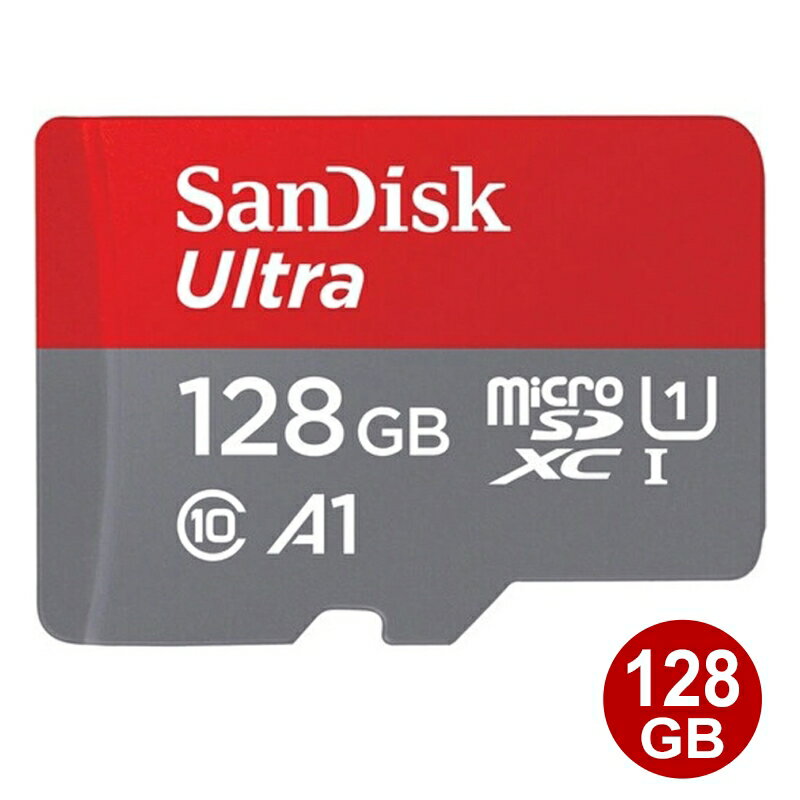 TfBXN microSDXCJ[h 128GB Ultra class10 UHS-1 A1 140MB/s microSDJ[h SanDisk COe[ SDSQUAB-128G-GN6MN [֑