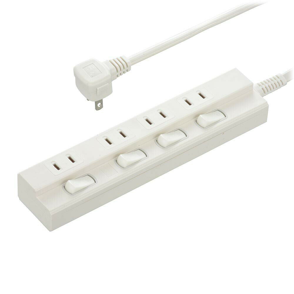 Rakuten - OHM 個別スイッチ付節電タップ 4個口 1m 電源タップ OAタップ 電源コード 00-1599 HS-TP41EDLP22 【送料無料】