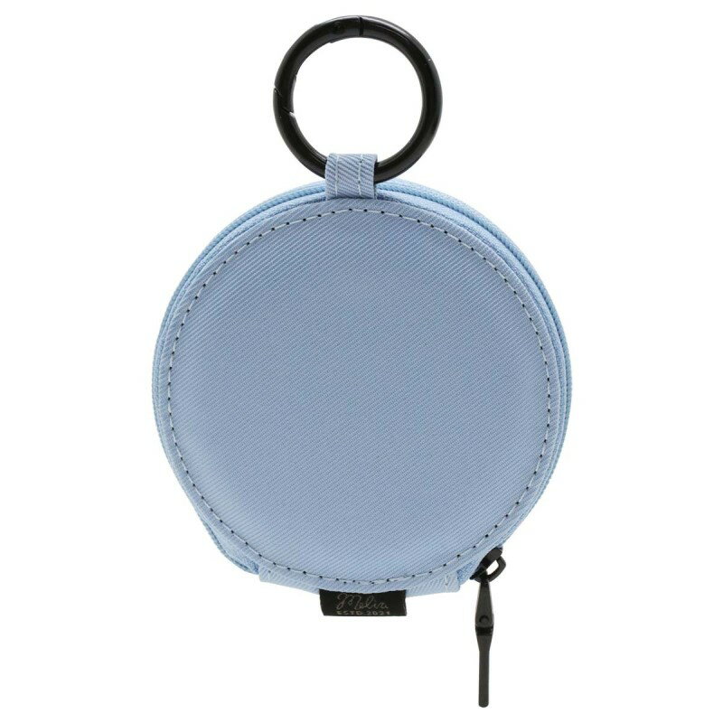 インプリンク ラウンド型 ファブリック マルチポーチ ブルー スマホ ポーチ 小物入れ レディース メイクポーチ かわいい 小さめ IMRMP02BL 【メール便送料無料】