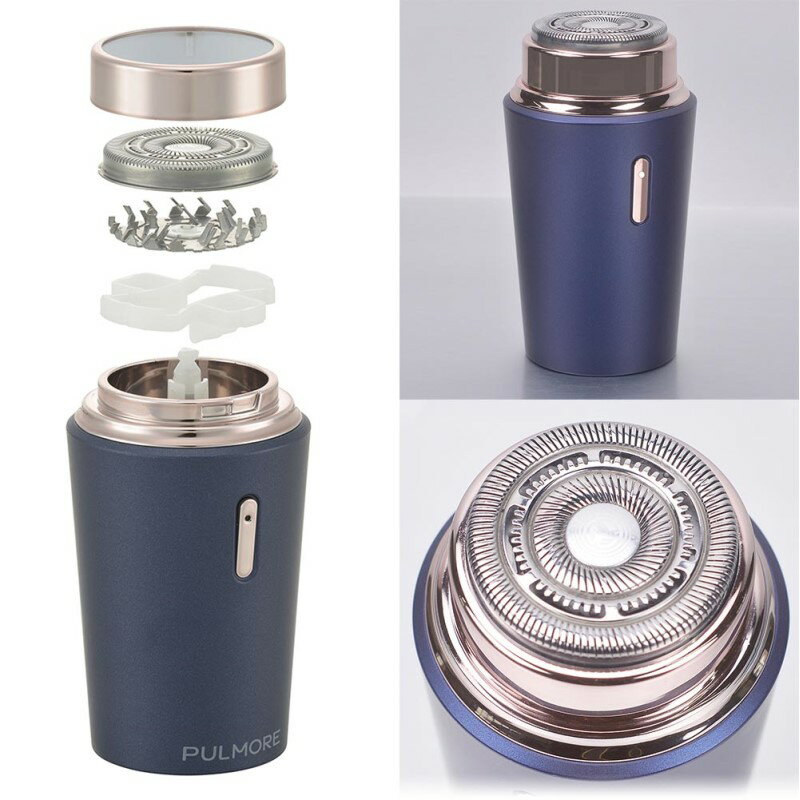 PULMORE ファッションシェーバー ブルー フェイスシェーバー 理美容 08-1474 OHM H...