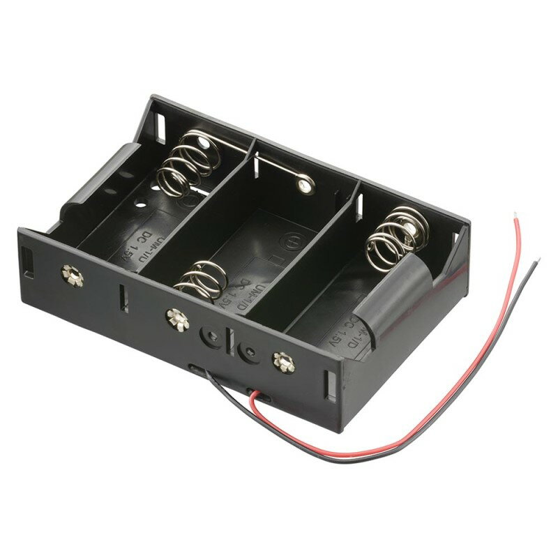 Rakuten - 電池ケース 単1×3コ用 リード線付き 06-4944 OHM KIT-UM1X3 【メール便送料無料】
