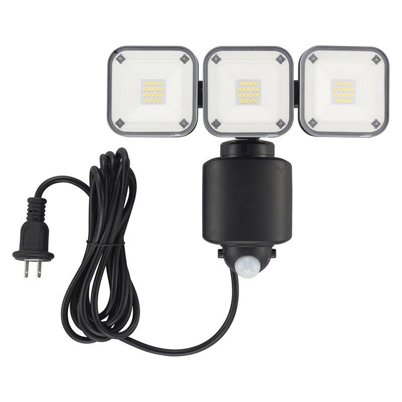 monban 防犯センサーライト 3灯 コンセント式 4500ルーメン 07-8810 OHM LS-A450W3...