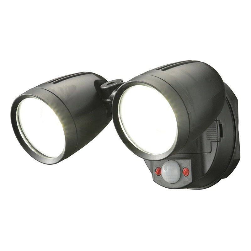 monban 防犯センサーライト 2灯 リチウム充電池式 2000ルーメン 07-8812 OHM LS-B2...