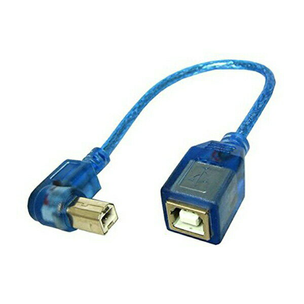 Rakuten - USBケーブル L型 20cm USB2.0 タイプB-B 左向き USBケーブル 延長 変換 コネクトケーブル 3Aカンパニー UAD-B20LL02 【メール便送料無料】