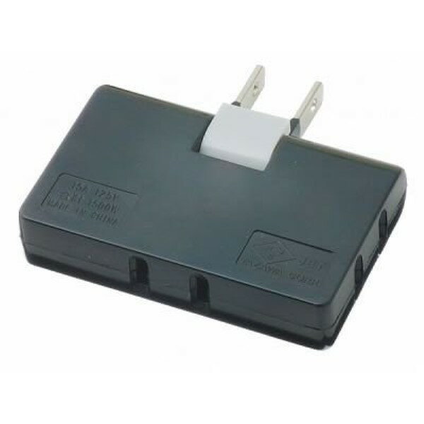 Rakuten - ヤザワ コーナータップ 3個口 ブラック スイングプラグ OAタップ Y02C300BK 【メール便送料無料】