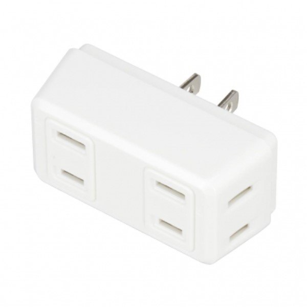 ヤザワ 雷ガード付 4個口 クワトロタップ 4個口 ホワイト 耐トラ付 OAタップY02QK400WH 【送料無料】
