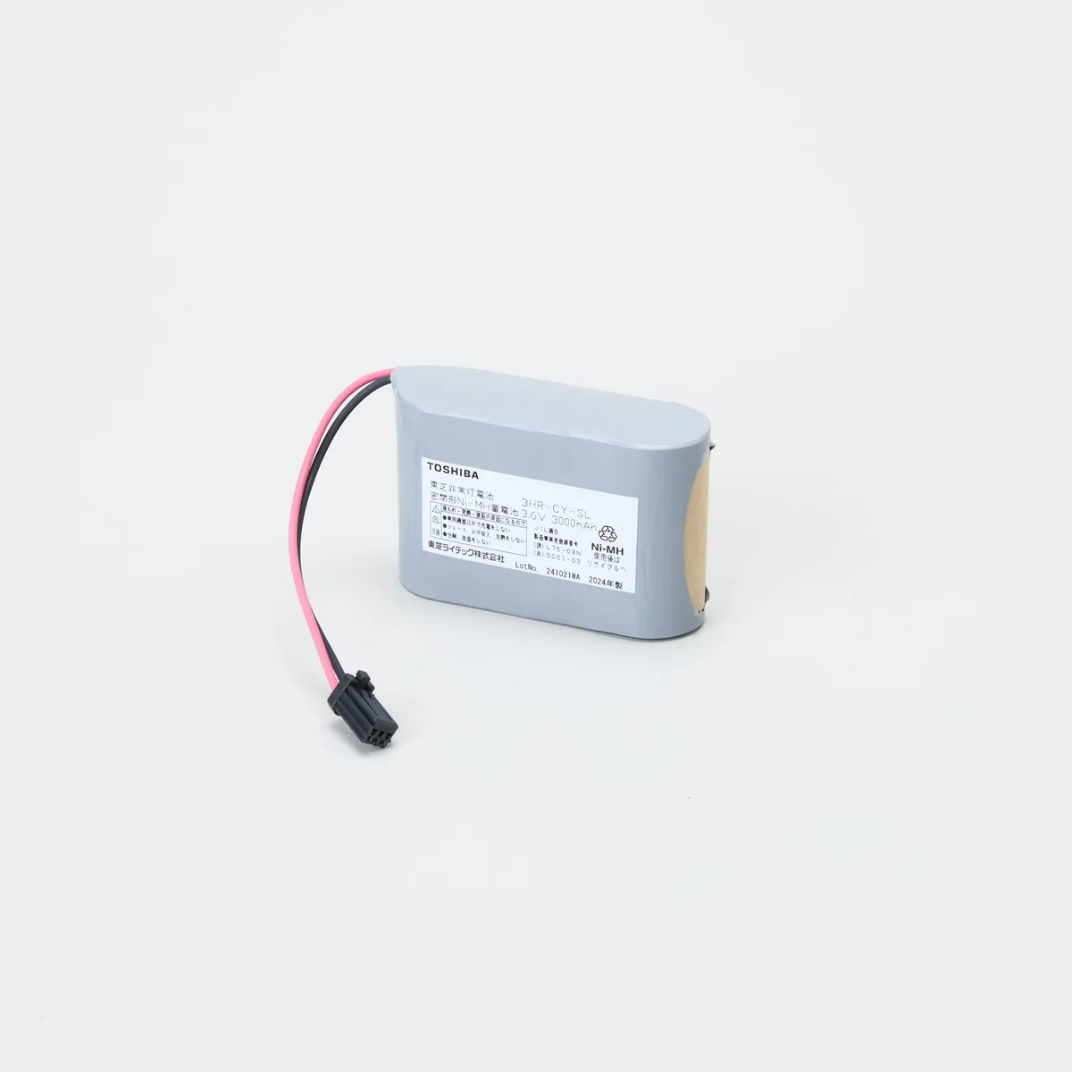 3HR-CY-SL 商品詳細スペック 型式3HR-CY-SL 名称補修用電池 電池種別ニッケル水素電池 電圧3.6V 容量3000mAH 用途誘導灯・非常用照明器具の交換用（非常用電源） メーカー東芝ライテック株式会社 検索ワード東芝ライテック TOSHIBA 東芝 3HR-CY-SL 3HRCYSL 3HR-CY-SLB 3HRCYSLB 3HR-CY 補修用電池 交換電池 交換用電池 取替電池 交換用蓄電池 蓄電池 バッテリー ニッケル水素蓄電池 ニッケル水素電池 ニッケル水素 ニッスイ 非常用電源 非常電源 予備電源 3.6V 3000mAh 3000mAH 誘導灯 非常用照明器具 非常灯 非常照明 避難口誘導灯 通路誘導灯 消防設備 防災設備 点検 交換 取替 更新 業者 法人 消防設備士 施設管理 ビル マンション 事務所 店舗 工場 倉庫補修用電池東芝ライテック 3HR-CY-SL 誘導灯・非常用照明器具用3.6V 3000mAh ニッケル水素電池 東芝ライテック株式会社が製造する交換電池「3HR-CY-SL 3.6V 3000mAh」は、誘導灯や非常用照明器具に使用される補修用バッテリーです。ニッケル水素電池仕様により、停電時でも安定した電力供給を行い、器具の確実な点灯動作を維持します。定期点検や経年劣化時の交換によって、設備の信頼性と安全性を確保するために用いられる非常用電源部材です。※同じ3.6V・3000mAhで型番の異なる「3HR-CY-REB」もございます。ご購入前に、お使いの器具の適合電池型番を必ずご確認ください。 3HR-CY-SL 商品詳細スペック 型式3HR-CY-SL 名称補修用電池 電池種別ニッケル水素電池 電圧3.6V 容量3000mAH 用途誘導灯・非常用照明器具の交換用（非常用電源） メーカー東芝ライテック株式会社