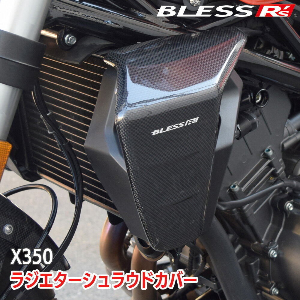 X350【HARLEY-DAVIDSON】ラジエターシュラウドカバー（LRセット）【カーボン・クリア塗装済み品】BLESS R's【x35-01-004】ハーレー ダビッドソン