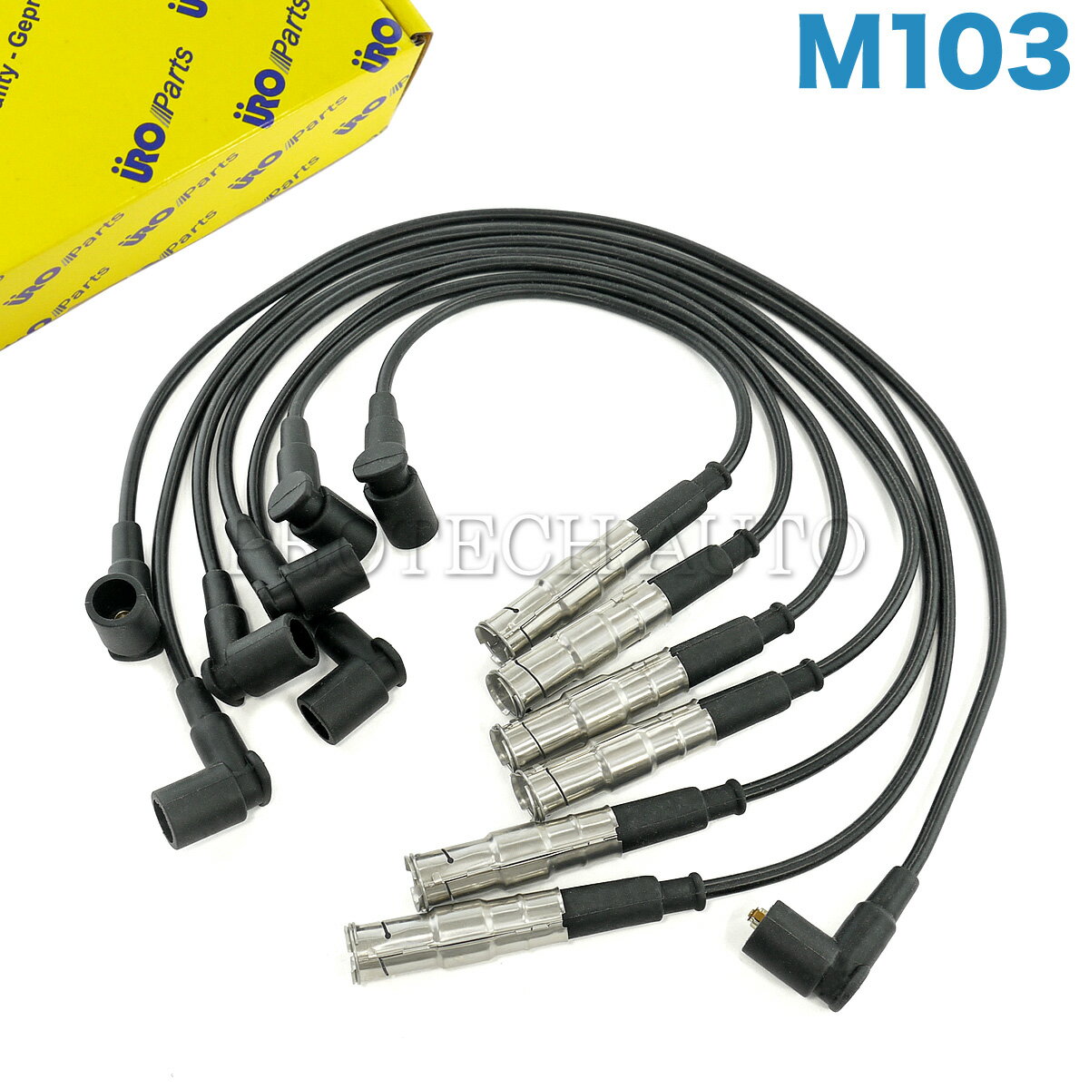 URO製 ベンツ W126 W124 W201 プラグコード 一台分 M103 直6 エンジン用 1031500019 300SE 300SEL 260E 300E 300CE 300TE 190E