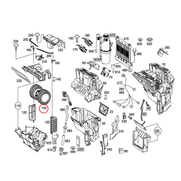 MAGNETI MARELLI製 ベンツ W639 V350 3.2 ブロアモーター/ブロアファン 0008357904