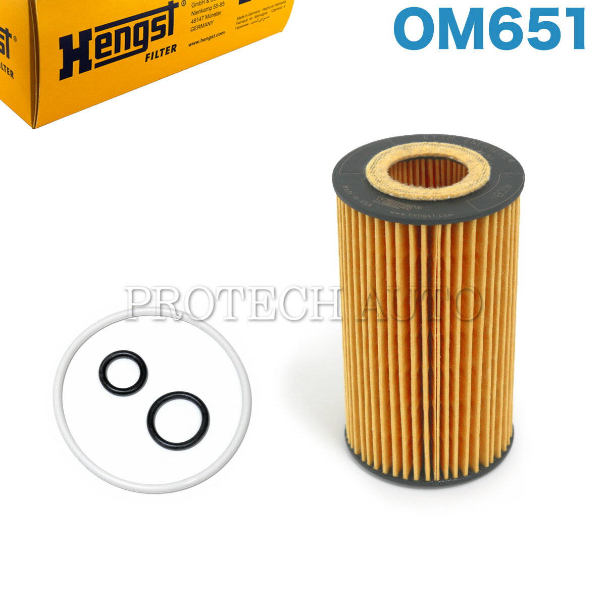 純正OEM HENGST製 ベンツ W205 S205 C218 C220d CLS220d エンジンオイルフィルター/エンジンオイルエレメント OM651 エンジン用 6511800109 6511800309 6511800009 6511840025【あす楽対応】