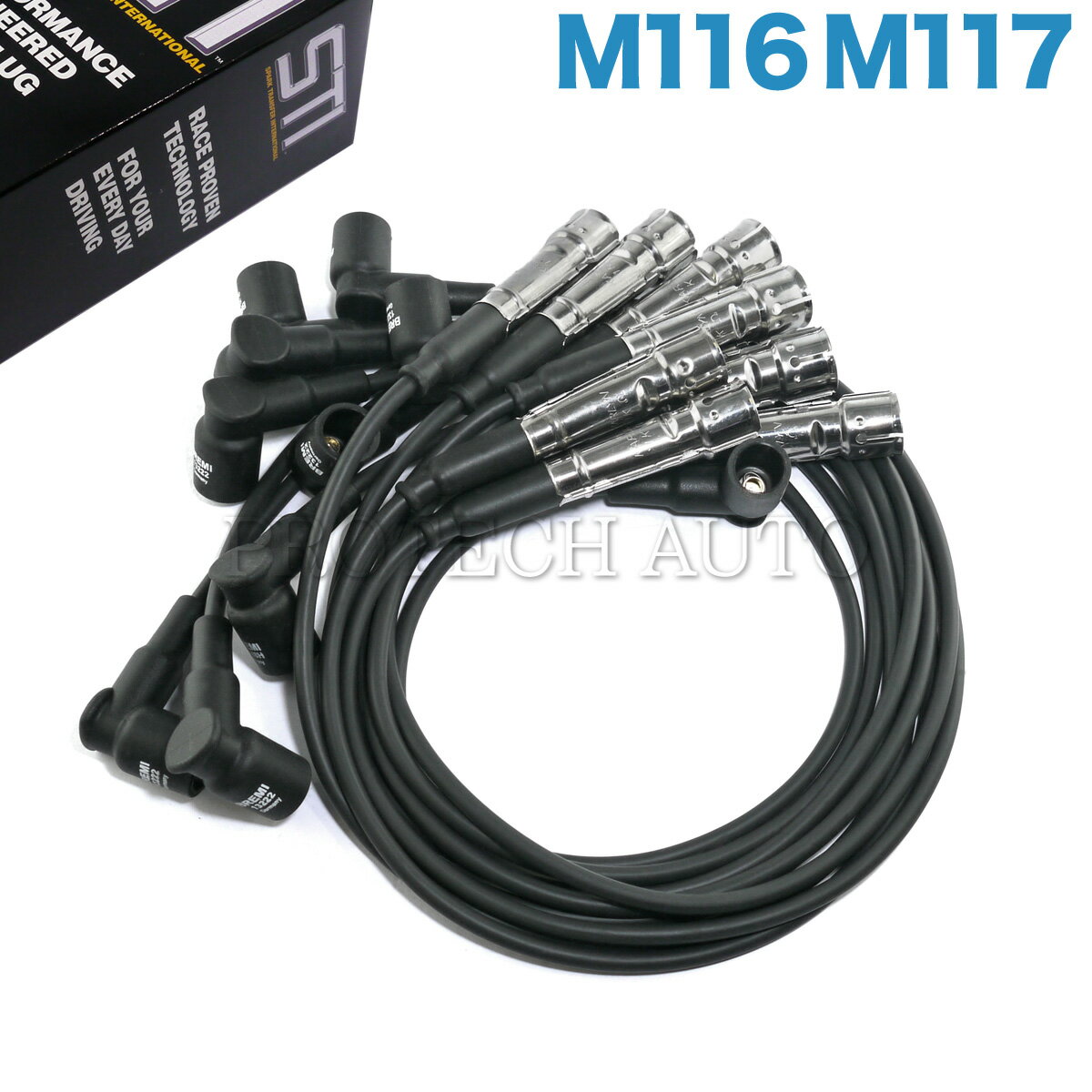 Karlyn製 ベンツ Sクラス W126 420SEL 560SEC 560SEL プラグコード 一台分 M116 M117 エンジン用 1171500219