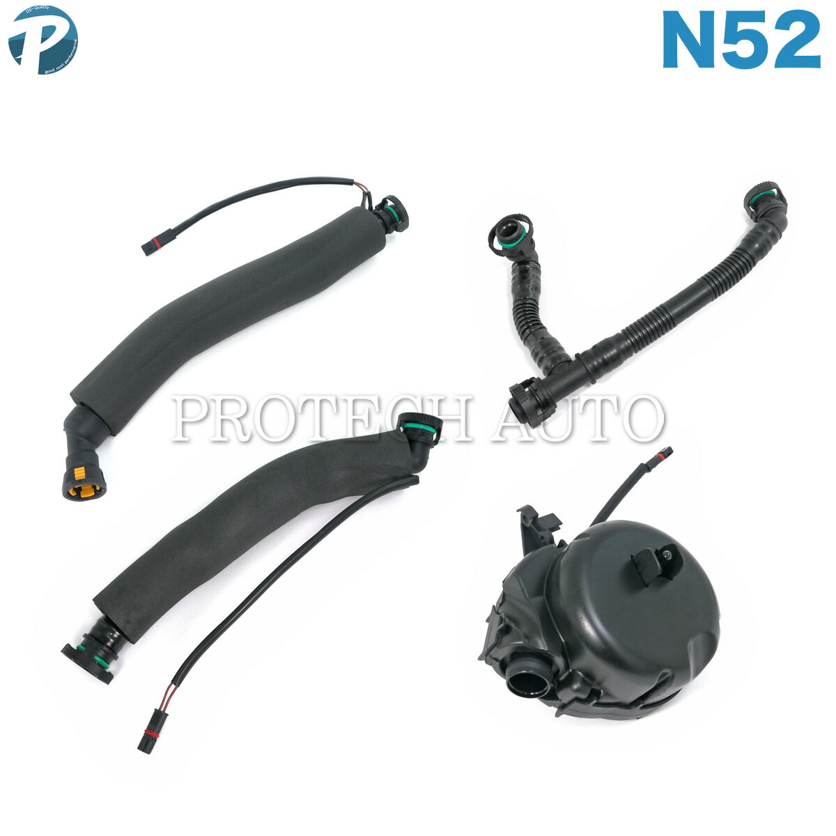 樂天商城 - BMW E60 E61 E90 E91 525i 530i 323i 325i 330i 330xi クランクケースオイルトラップ/ブリーザーホース ベンチレーションキット N52 エンジン用 11617531423 11617559530 11157522931 11157567801