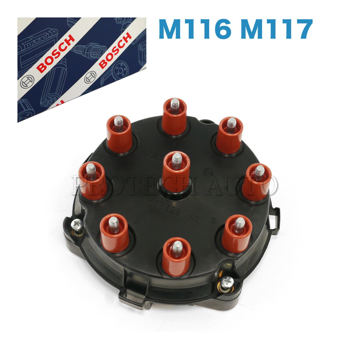 Rakuten - 純正OEM BOSCH製 ベンツ W126 R107 420SEL 500SE 560SEC 560SEL 420SL 500SL 560SL ディストリビューターキャップ M116 M117 エンジン用 0001585202