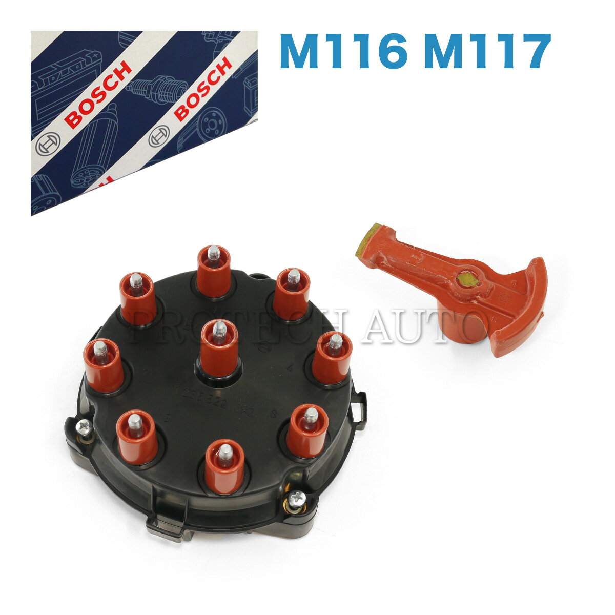 BOSCH製 ベンツ SL R107 ディストリビューターキャップ＆ローター M116 M117 V8 03227 04177 0001585202 0001584031 420SL 500SL 560SL【あす楽対応】