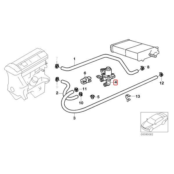 BMW Zシリーズ Z3/E36 ヒーターバルブ/ウォーターバルブ 補助ポンプ付き 64118369807 Mクーペ Mロードスター【あす楽対応】