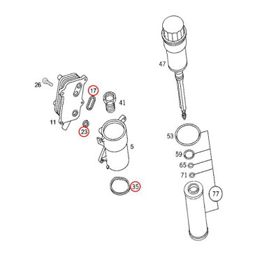 ベンツ Sクラス W220 オイルクーラー/オイルフィルターハウジング ガスケット3点セット M112 V6 M113 V8 1121840061 1121840261 1121840361 S320 S350 S430 S430_4MATIC S500 S55AMG【あす楽対応】