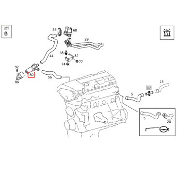 ベンツ Cクラス W202 ヒーターポンプ/温水循環ポンプ/ウォーターポンプ 0018351364 0018351164 C200 C220 C230 C240 C250 C280 C43AMG【あす楽対応】