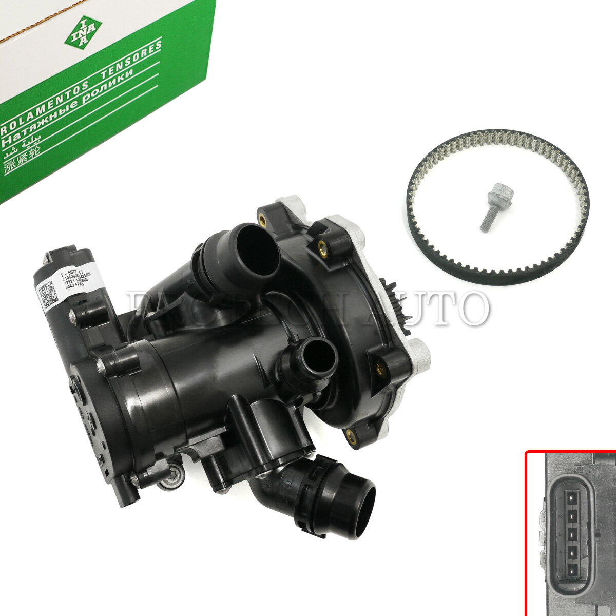 INA製 AUDI アウディ Q3 8U F3 Q5 8R FY Q7 4M TT FV ウォーターポンプ サーモスタットASSY＆コグベルトセット 06K121011 06K121011B 06K121011C 06L121005A 06L121011K 06L121012A 06L121012H 06L121111J 06L121111M 06K121605 06K121605C 06L121441B