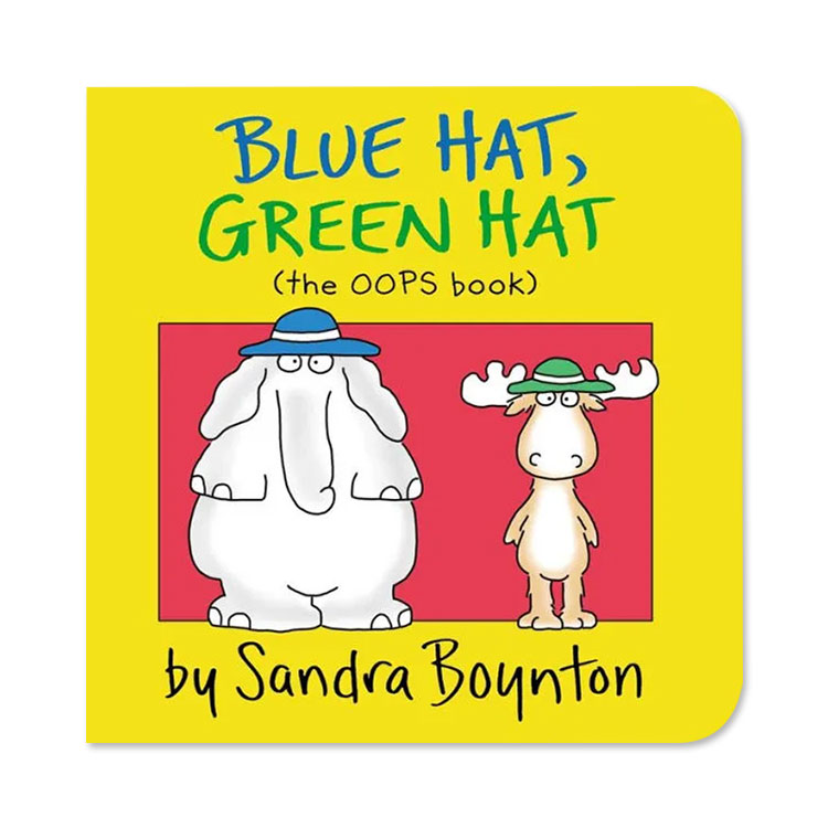 【洋書】ブルー・ハット,　グリーン・ハット [サンドラ・ボイントン] Blue Hat, Green Hat [Sandra Boynton] 色　服　動物　着替え