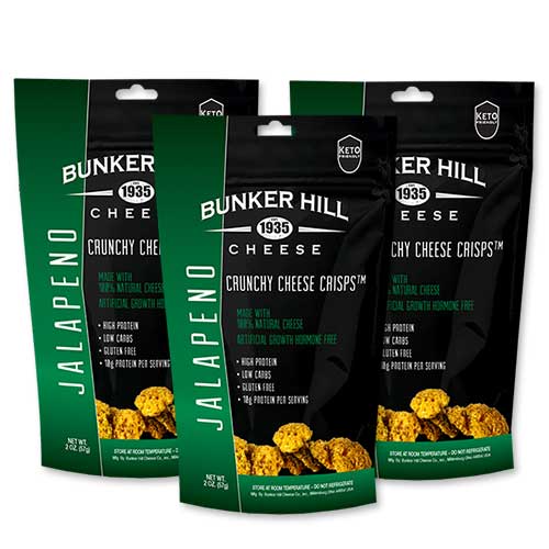 [3個セット] クランチーチーズクリスプ ハラペーニョ 各57g（2oz）Bunker Hill (バンカーヒル)