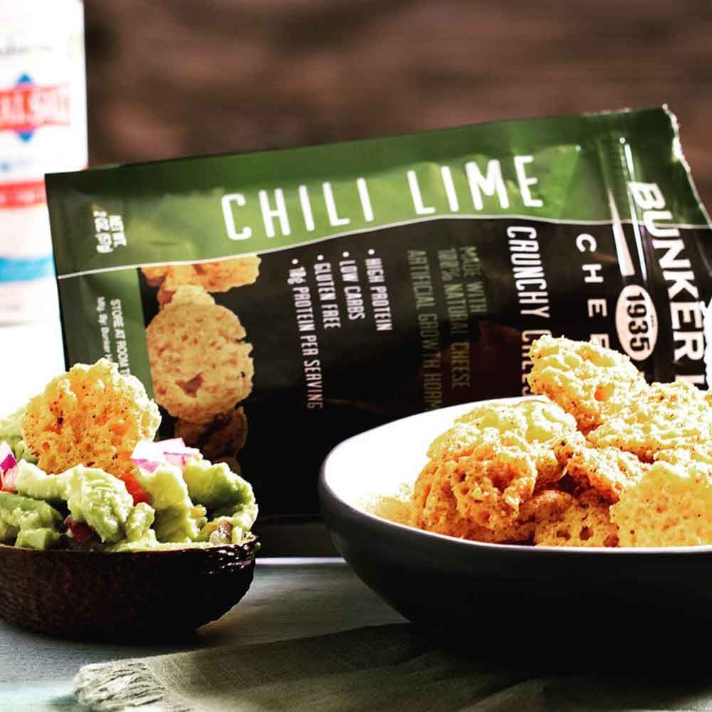 [送料無料]クランチーチーズクリスプ チリライム 57g （2oz） Bunker Hill (バンカーヒル)ケトフレンドリー グルテンフリー 健康 プロテイン ダイエット