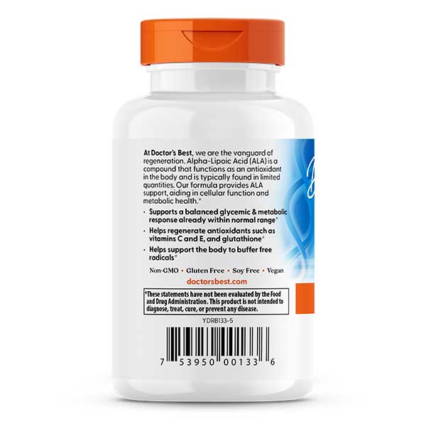 アルファリポ酸 サプリメント 600mg 60粒 Doctor's BEST （ドクターズベスト） Best Alpha Lipoic Acid 600mg 60vcaps proteinusa-10007885 プロテインUSA サンプル画像3