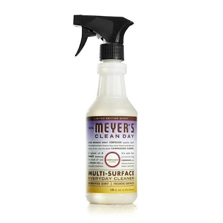 ミセスマイヤーズ クリーンデイ コンパッションフラワー 多目的クリーナースプレー 473mL Mrs. Meyer's Clean Day Compassion Flower Multi-Surface Cleaner Spray 16 fl. oz. 