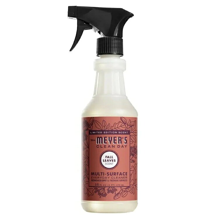 ミセスマイヤーズ クリーンデイ フォールリーブス 多目的クリーナースプレー 473mL Mrs. Meyer's Clean Day Fall Leaves Multi-Surface Cleaner Spray 16 fl. oz. 