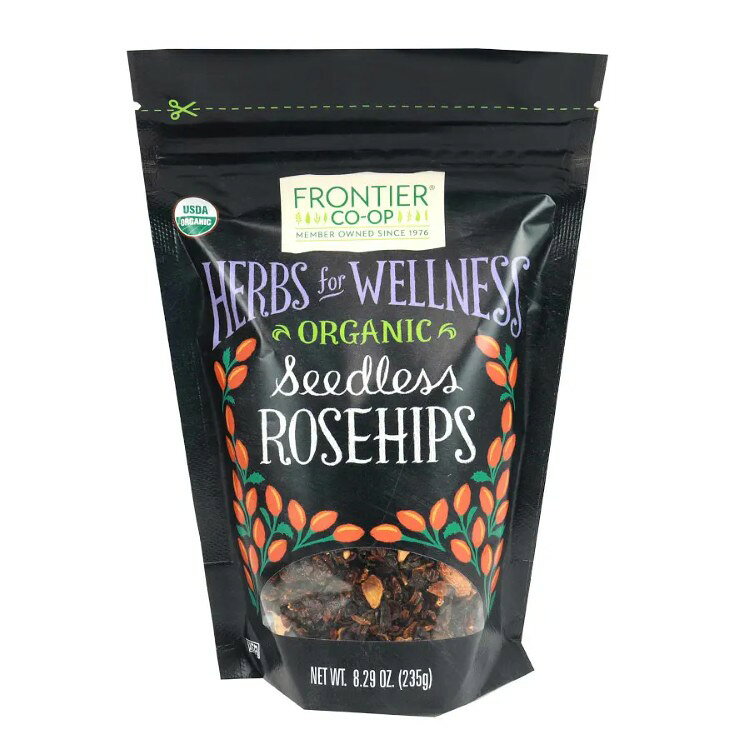 フロンティアコープ ローズヒップ 種なし カット＆シフト オーガニック 235g Frontier Co-op Seedless Rosehips, Cut & Sifted, Organic 8.29 oz. 【お取り寄せ商品】 proteinusa-10025454 プロテインUSA パッケージ画像