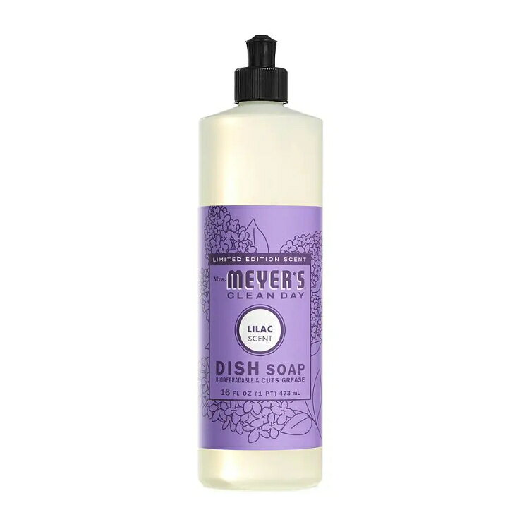 【限定ポイントUP★1日-11日10時】ミセスマイヤーズ クリーンデイ ライラック 食器用洗剤 473mL Mrs. Meyer's Clean Day Lilac Dish Soap 16 fl. oz. 【お取り寄せ商品】