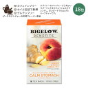 ビゲロー ベネフィット ジンジャー&ピーチ ハーブティー 18包 38g (1.35oz) BIGELOW Benefits Calm Stomach Ginger Peach Herbal Tea Caffeine Free ハーバルティー ティーバッグ フレーバーティー カフェインフリー