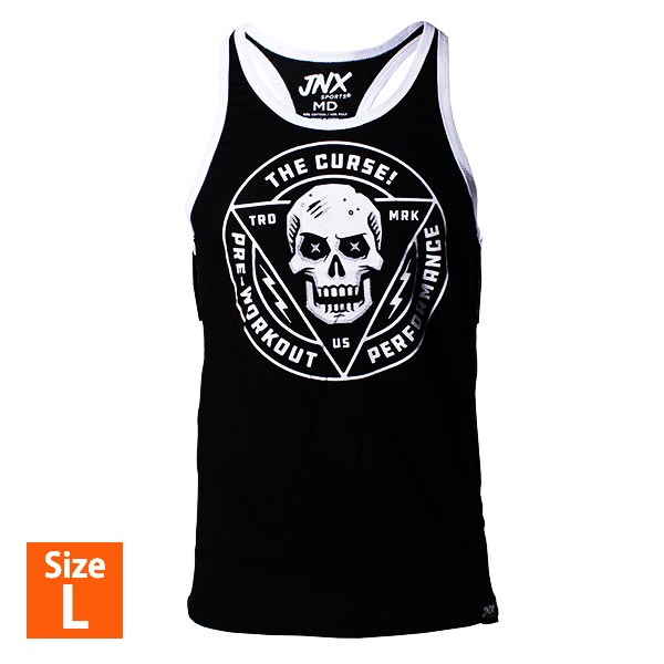【P10倍★20日0時-12月11日9時】ストリンガー タンクトップ ザ・カース! ブラック / ホワイト Lサイズ JNX SPORTS(ジェーエヌエックスス...