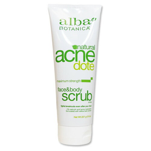 フェイススクラブ アルバ・ボタニカ[アクネケア]フェイス&ボディスクラブ 227g Alba Botanica Acne Dote Face & Body Scrub