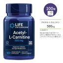 ライフ エクステンション アセチル-L-カルニチン 500mg 100粒 ベジカプセル Life Extension Acetyl-L-Carnitine 500mg 100 vegetarian capsules ビタミンC アミノ酸誘導体