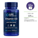 Ct GNXeV r^~D3 125mcg V[ACI_Cz 60 JvZ Life Extension Vitamin D3 with Sea-Iodine 125 mcg (5000 IU) Ef