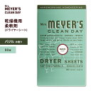 ミセスマイヤーズクリーンデイ ドライヤーシート(乾燥機用柔軟剤) バジルの香り 80枚 Mrs. Meyers Clean Day Basil Dryer Sheets バジル 柔軟剤 シート 柔軟剤シート ランドリーシート ハーブ ハーブの香り