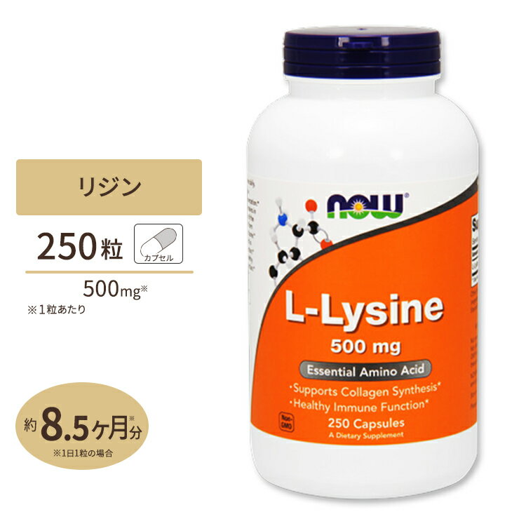 ナウフーズ L-リジン 500mg 250カプセル NOW Foods