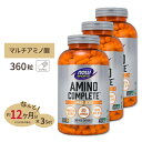  ナウフーズ アミノコンプリート サプリメント 360粒 NOW Foods Amino Complete ベジカプセル マルチアミノ酸 プロテインブレンド ビタミンB6