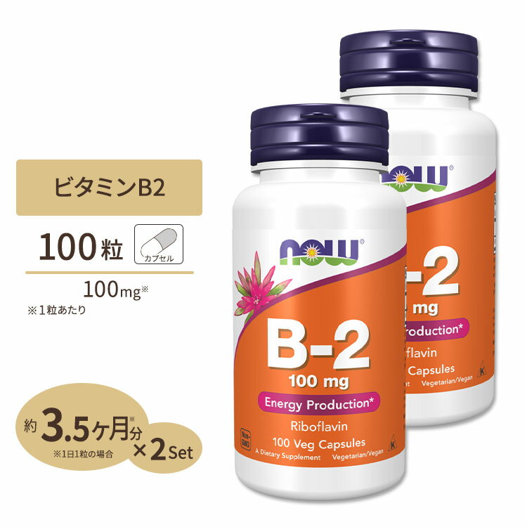 [2Zbg] iEt[Y r^~B2 100mg 100 NOW Foods Vitamin B-2 100 mg Veg Capsules