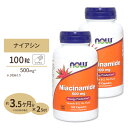 [2個セット] ナウフーズ ナイアシンアミド ビタミンB3 500mg 100粒 NOW Foods Niacinamide (B-3) イキイキとした毎日 エナジーチャージ 補酵素 1