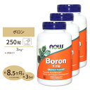 [3個セット]NOW Foods ボロン(ホウ素) 3mg 250粒 カプセル ナウフーズ Boron 3mg 250capsules 3bottles set