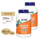 [2個セット] ナウフーズ クロミウムピコリネート 200mcg カプセル 250粒 NOW Foods Chromium Picolinate 1