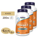  ナウフーズ オメガ3 フィッシュオイル 1000mg 200粒 ソフトジェル ナウフーズ NOW Foods Omega-3 softgels EPA DHA