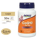 【最大10%OFFクーポン】コエンザイムQ10 100mg 50粒 NOW Foods(ナウフーズ) CoQ10 100mg 50softgels